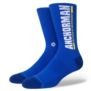 NWT Stance Anchorman Blue Casual Crew Socks Men’s Size Large (9-13)